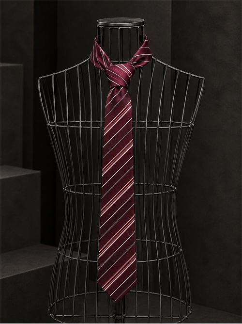 cravatta office SETTEBÌ | CRAVATTA01RIGA BURGUNDY